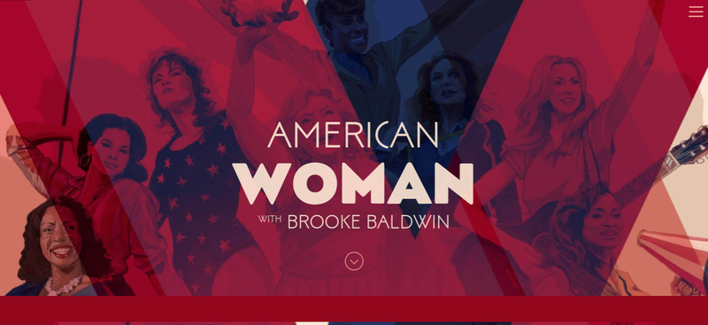 Home page of CNN’s American Woman screenshot